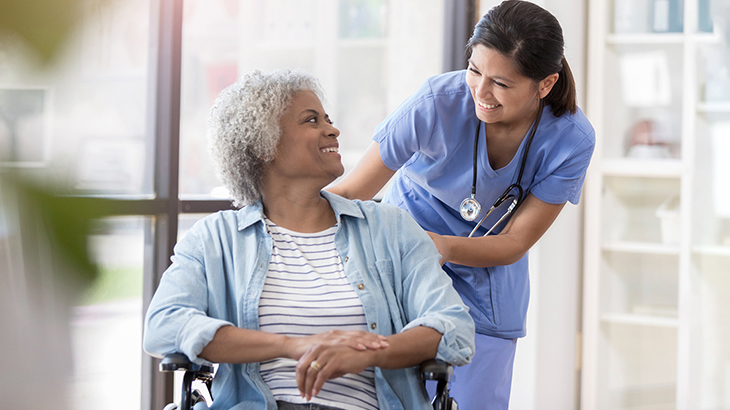 Nurse taking care of patient
