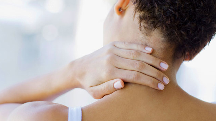 ethnic woman with neck pain